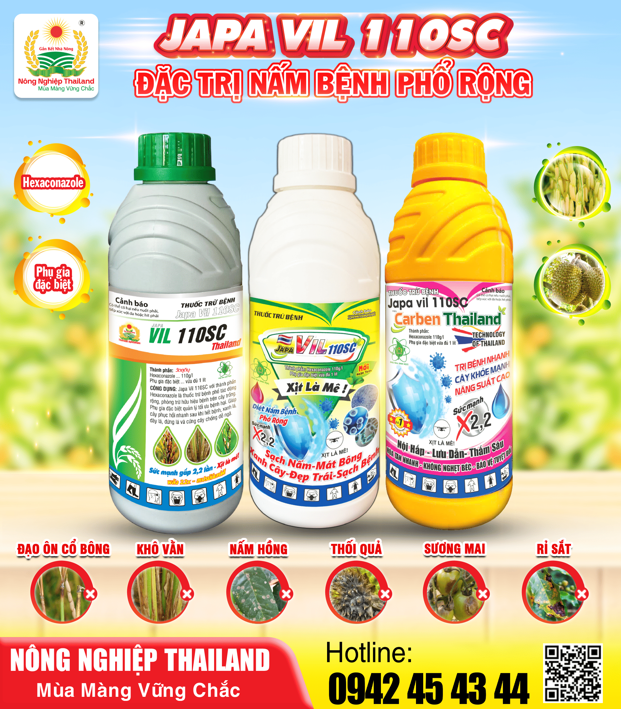 THUỐC TRỪ BỆNH JAPA VIL 110SC - HIỆU LỰC KÉO DÀI