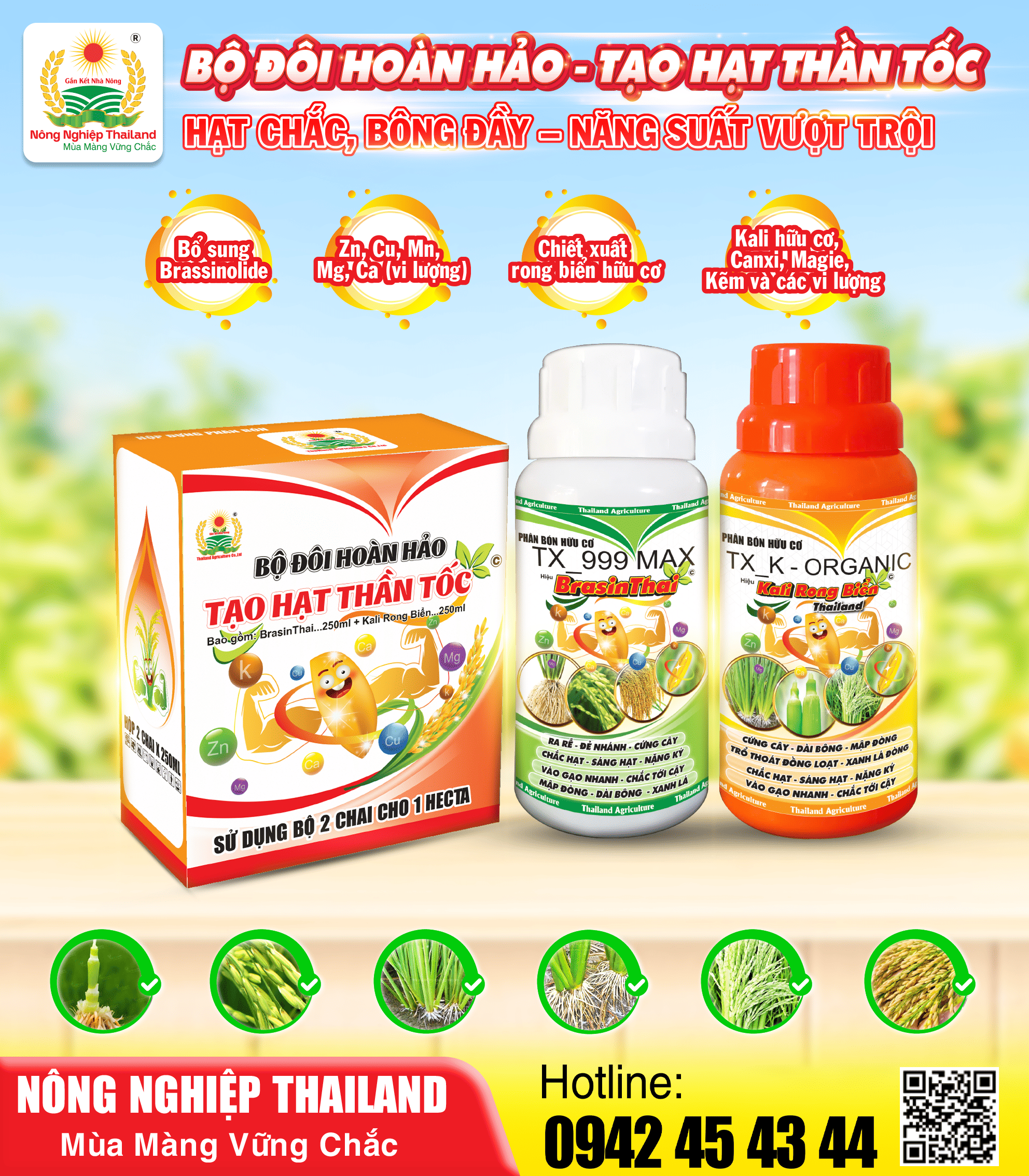PHÂN BÓN BỘ ĐÔI HOÀN HẢO - TẠO HẠT THẦN TỐC