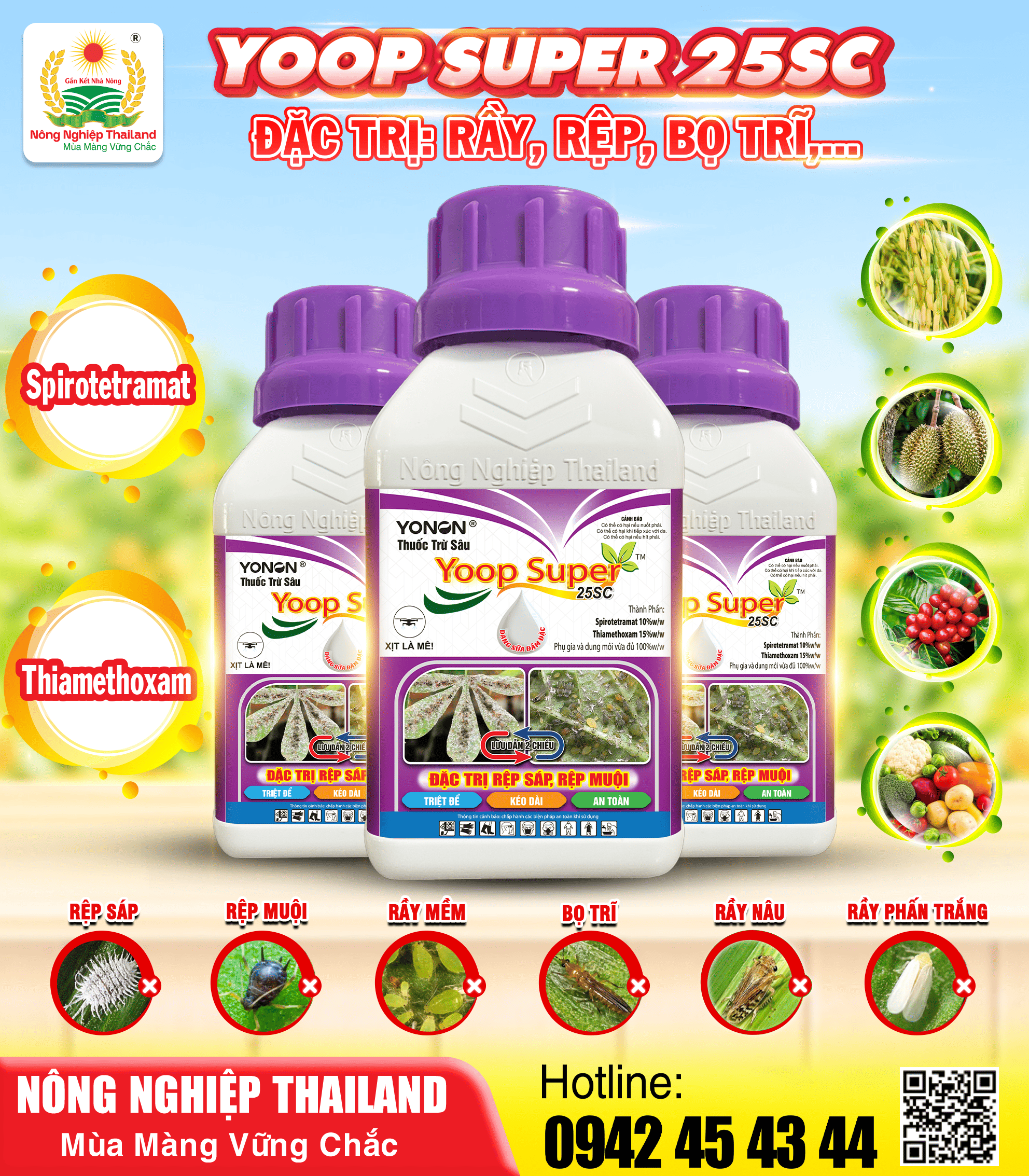THUỐC TRỪ SÂU YOOP SUPER 25 SC - Nông nghiệp Thailand