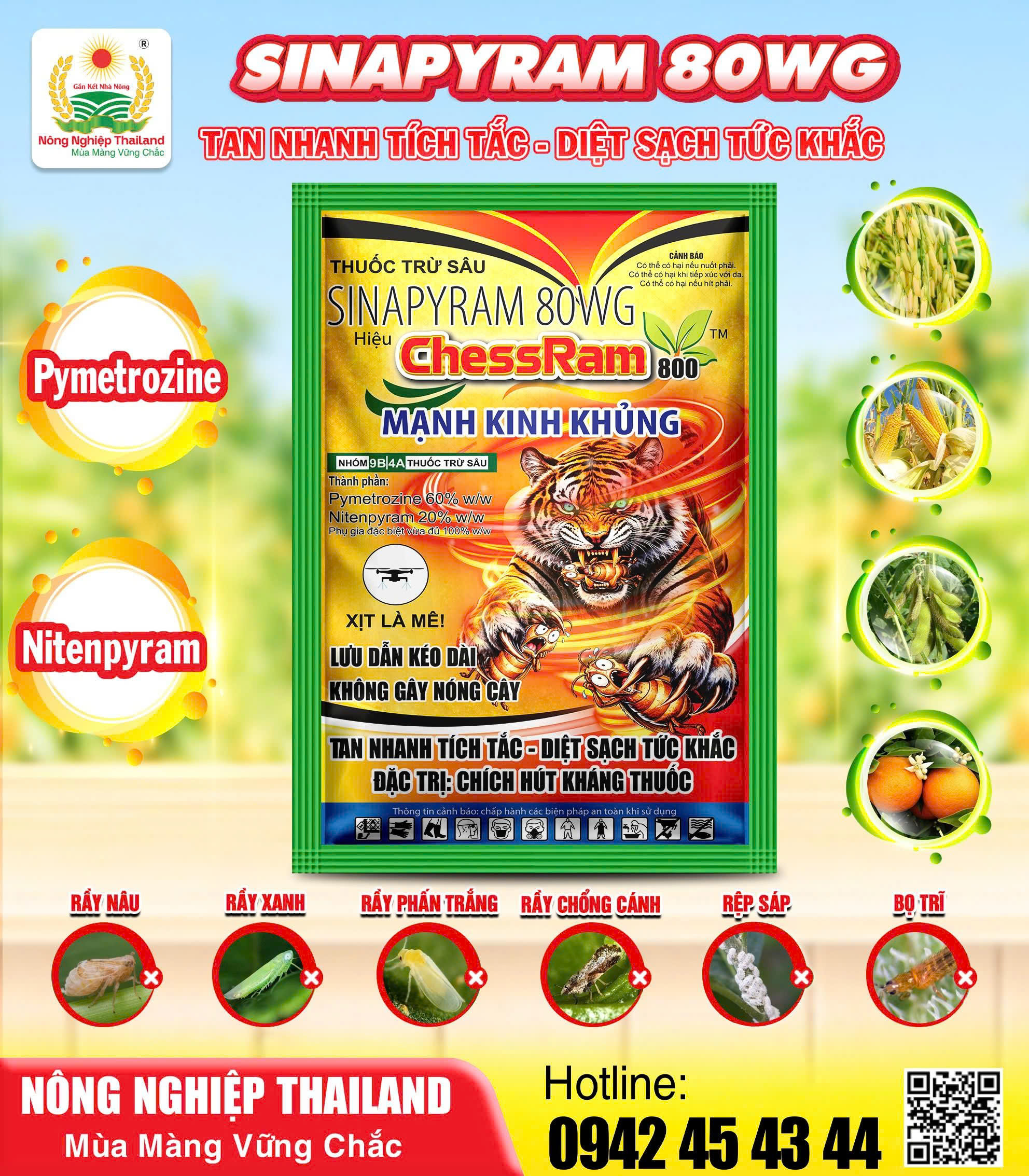 THUỐC TRỪ SÂU SINAPYRAM 80WG