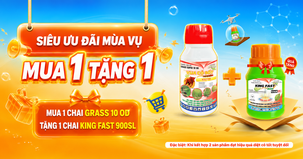 MUA 1 VUA CỎ SÓT (GRASS SUPER 10OD) - TẶNG NGAY 1 KING FAST 900SL!