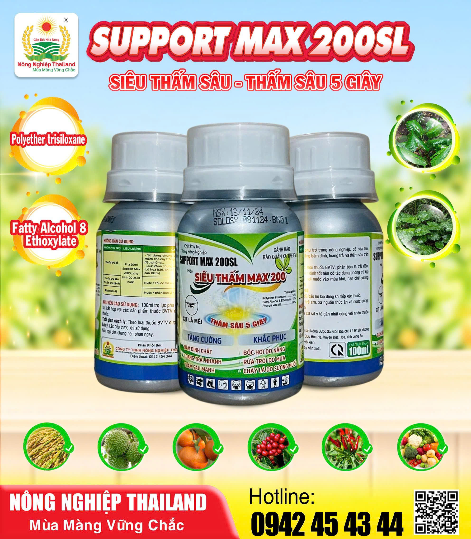 CHẤT PHỤ TRỢ SUPPORT MAX 200SL