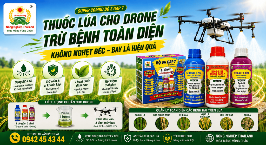 Thuốc Lúa Cho Drone: Trừ Bệnh Toàn Diện, Không Nghẹt Béc