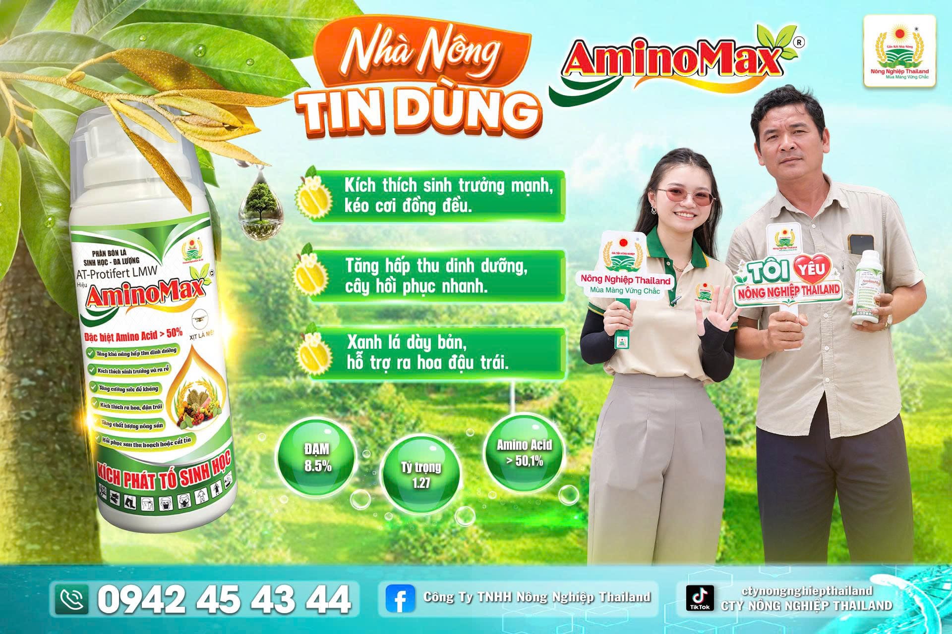 Aminomax phục hồi sầu riêng rủ lá